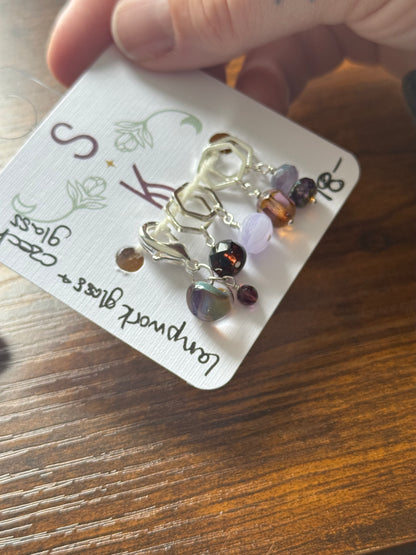 lampwork glass czech glass - 5 piece